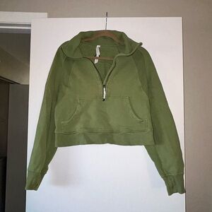 Lululemon Scuba Oversized Funnel-Neck Half Zip - Green Size M/L